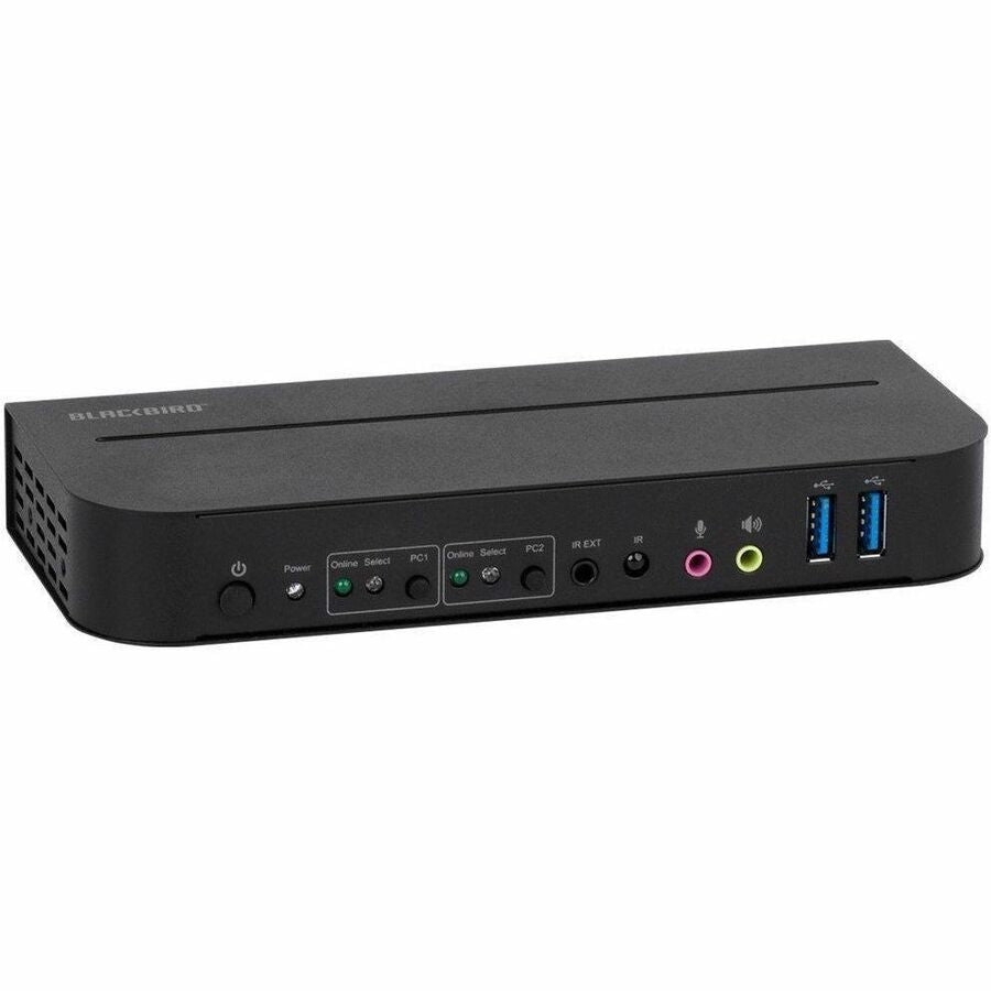 Monoprice Blackbird 4K60 2x1 KVM Switch with DisplayPort 1.4 and USB 3.0, Supports HDR, HDCP 2.2, YCbCr 4:4:4 - 42645