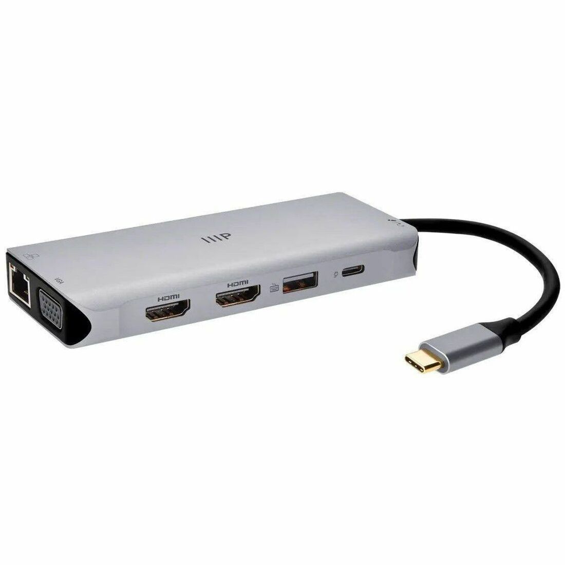Monoprice 12-in-1 Dual-HDMI + VGA MST Dock 12-in-1 Dual-HDMI + VGA MST Dock - 44466