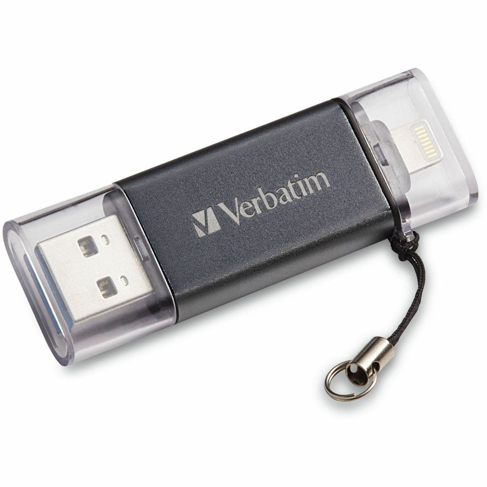 128GB Store 'n' Go Dual USB 3.2 Gen 1 Flash Drive for Apple Lightning Devices - Graphite - 71276