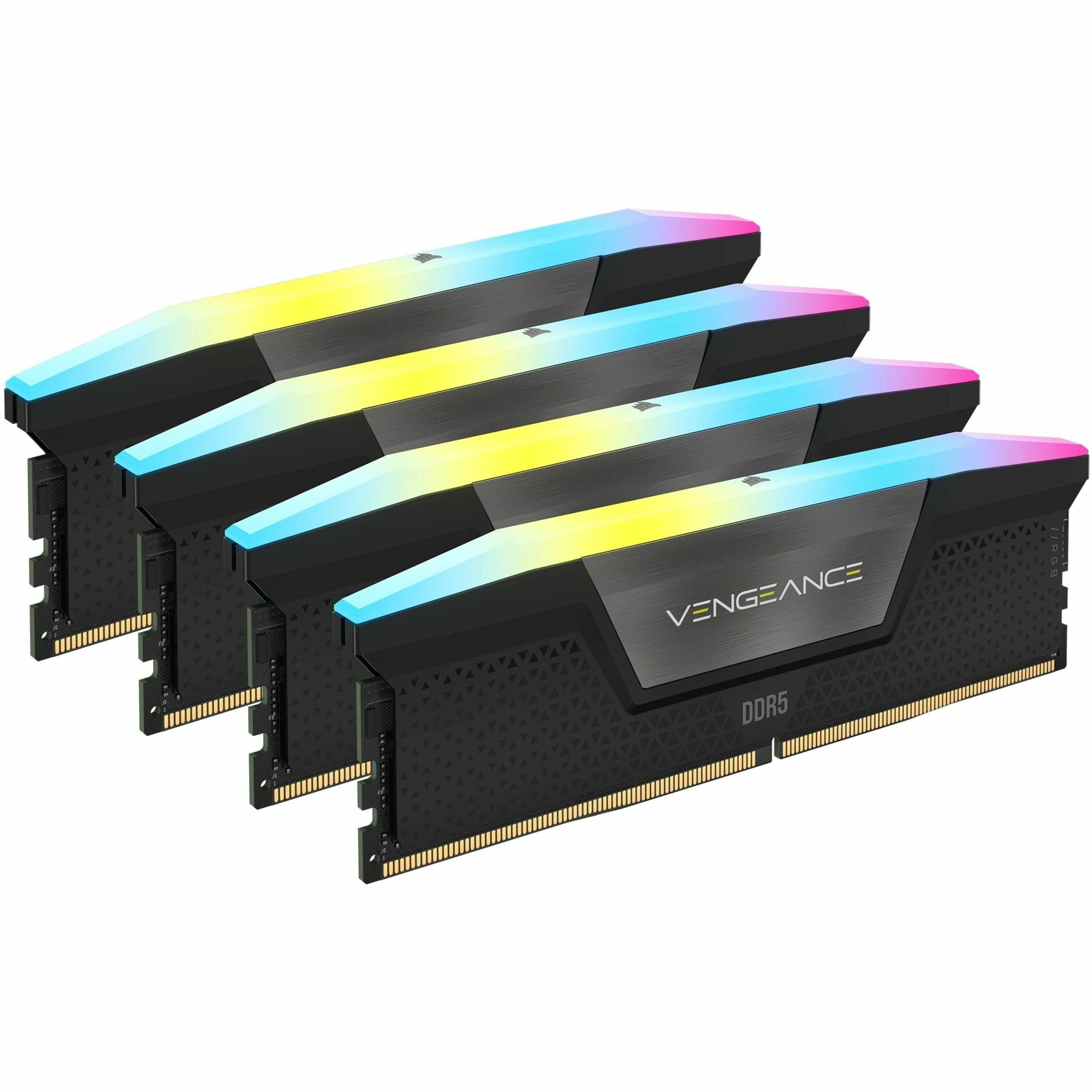 Corsair Vengeance RGB 64GB (4 x 16GB) DDR5 SDRAM Memory Kit - CMH64GX5M4B6000C36