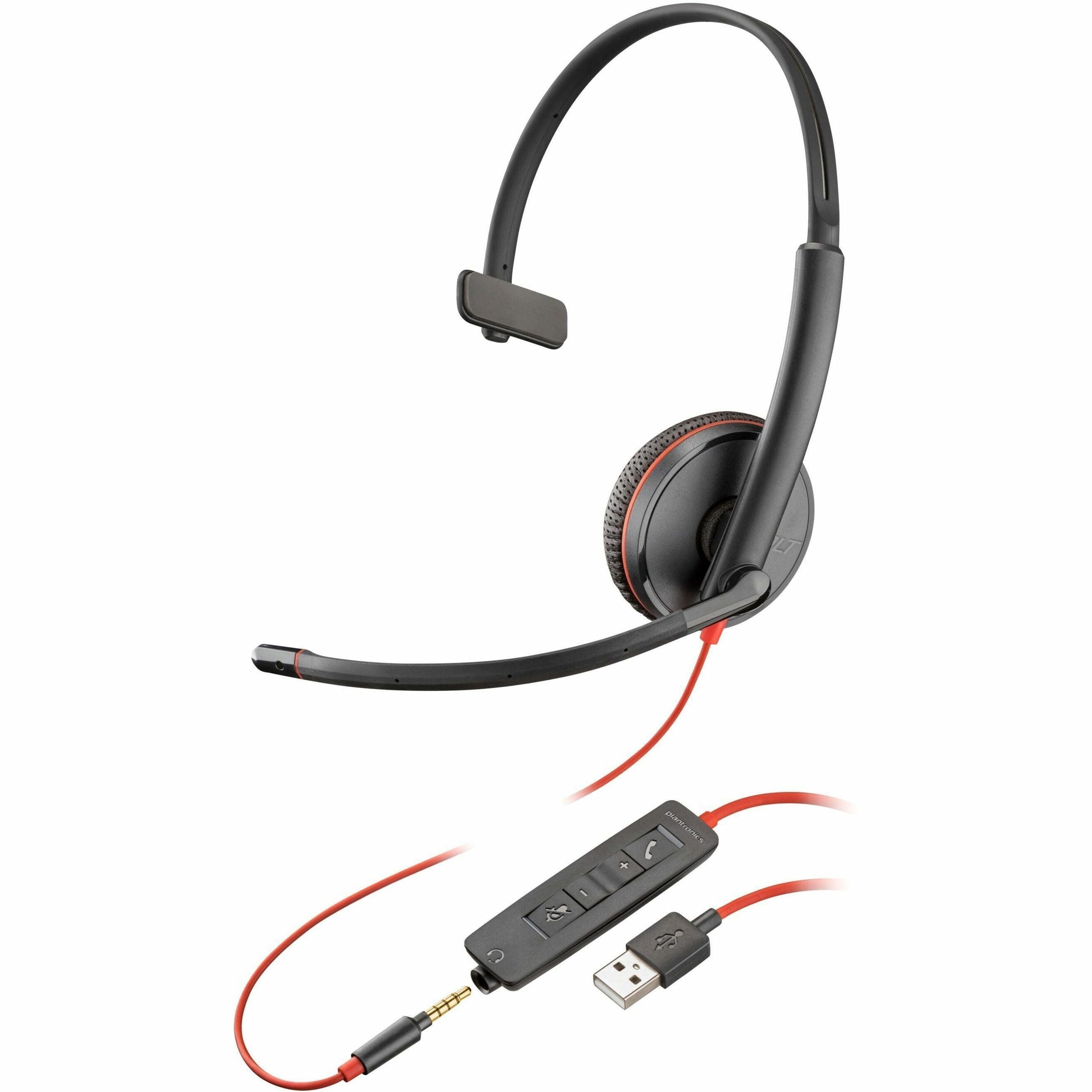 Poly Blackwire 3215 Monaural USB-A Headset TAA - 8M3Y1AA#ABA