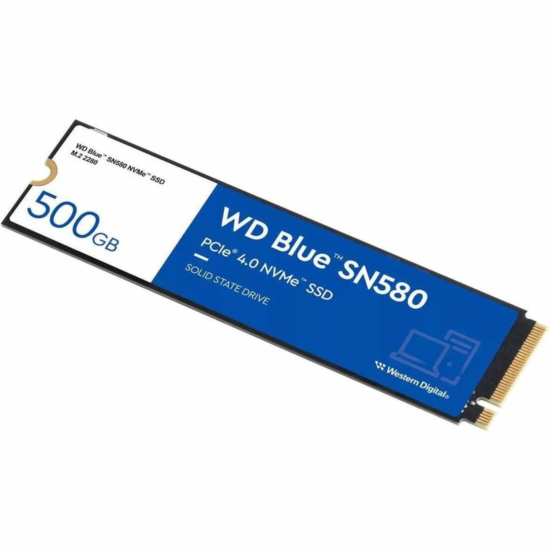 Western Digital Blue SN580 WDS500G3B0E 500 GB Solid State Drive - M.2 2280 Internal - PCI Express NVMe (PCI Express NVMe 4.0 x4) - Blue - WDS500G3B0E