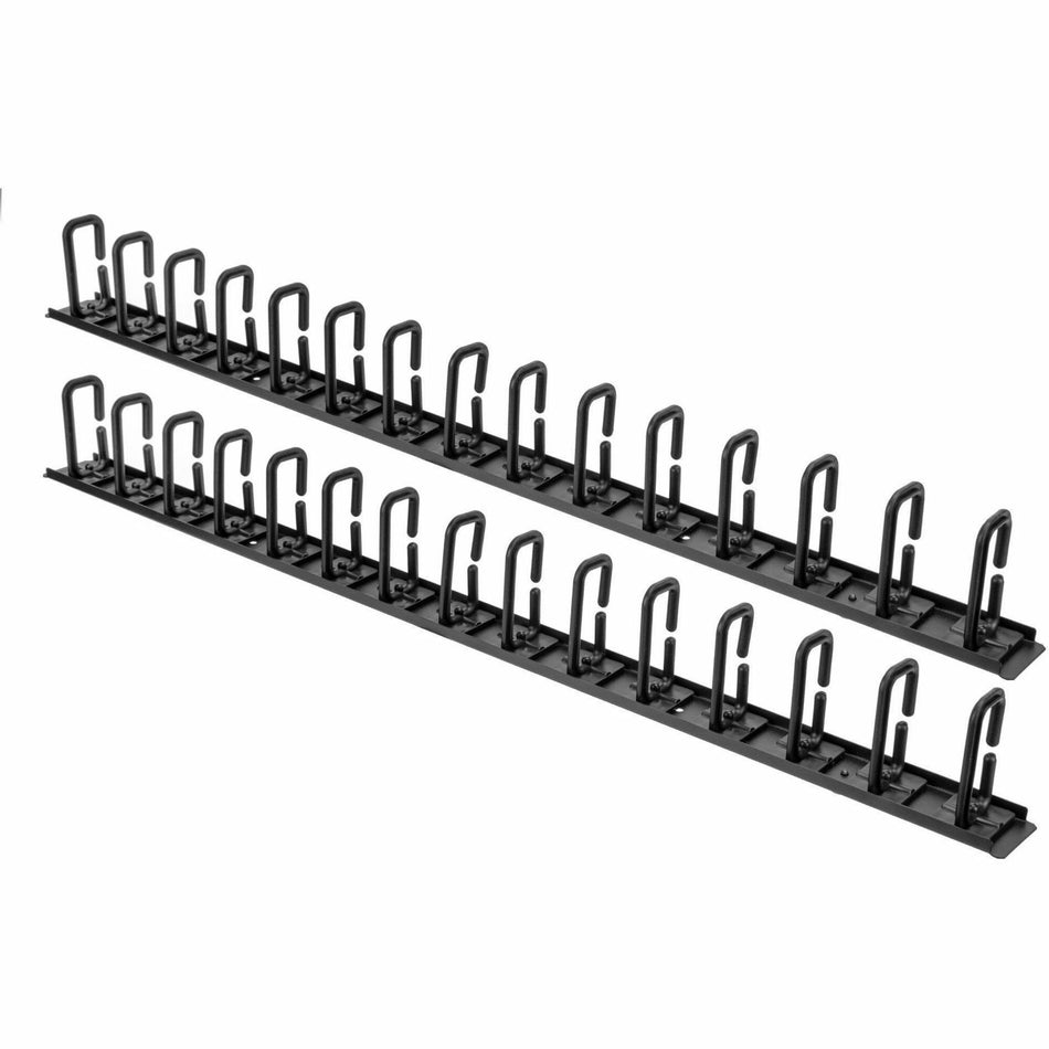 Rocstor Vertical Cable Organizer with D-Ring Hooks - 0U - 6 ft. - Y10E052-B1