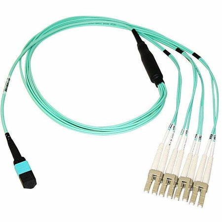 Axiom MPO Female to 4 LC Multimode OM4 50/125 Fiber Breakout Cable 4m - TAA Compliant - AXG96643