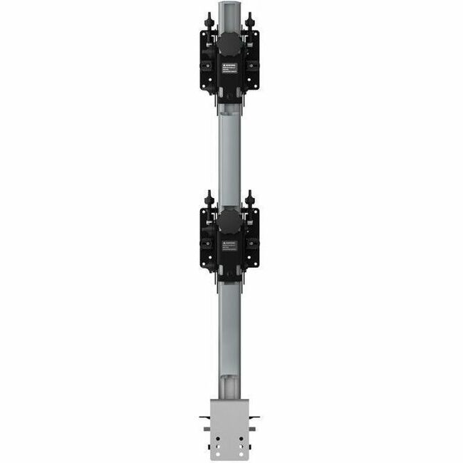 Atdec Desk Mount for Monitor, Display, Flat Panel Display, Curved Screen Display, Grommet, Clamp Mount, All-in-One Computer - Silver, Black - Landscape/Portrait - AWMS-2-BT75-H-S