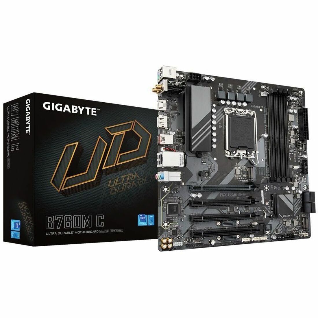 Gigabyte Ultra Durable B760M C Gaming Desktop Motherboard - Intel B760 Chipset - Socket LGA-1700 - Micro ATX - B760M C