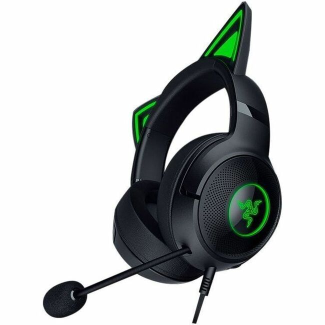 Razer Kraken Kitty V2-Black Wired RGB Headset with Kitty Ears - RZ04-04730100-R3U1