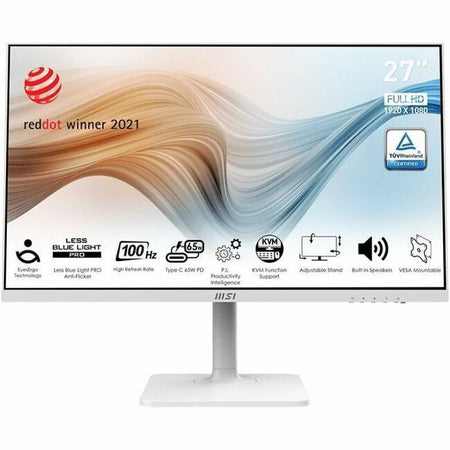 MSI Modern MD272XPW 27" Class Full HD LCD Monitor - 16:9 - Matte White - Modern MD272XPW