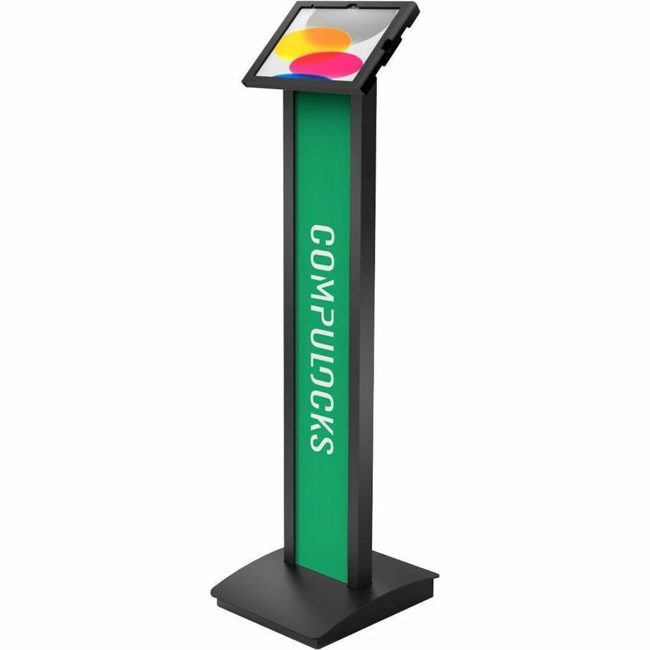 Compulocks iPad 10.9" 10th Gen Swell Enclosure Brandable Floor Stand Black - Swell BrandMe - 140B209SWLB