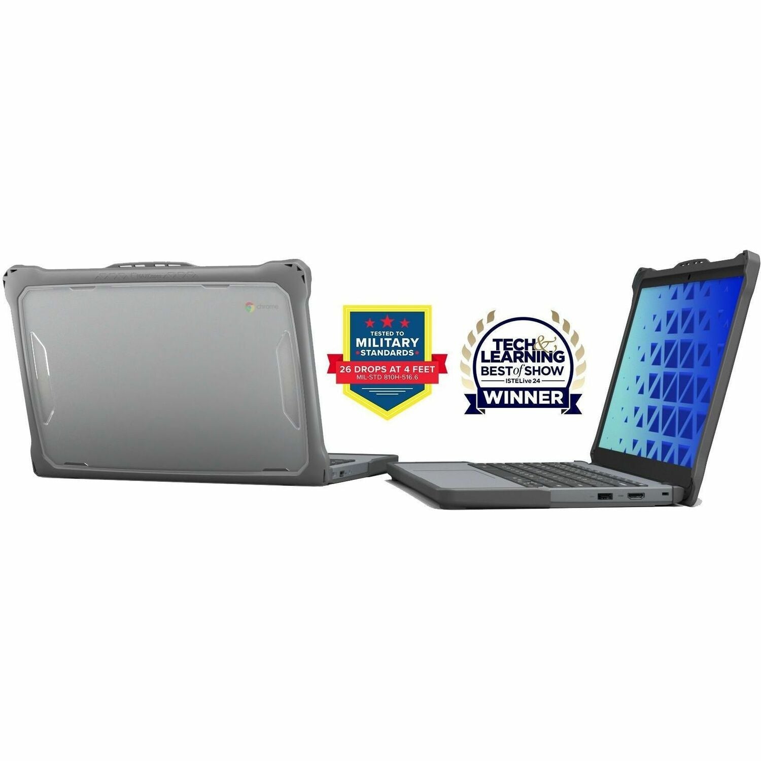 MAXCases Extreme Shell-F2 Slide Case for Lenovo 14e G3 14" (Gray/Clear) - LN-ESF-14E-G3-GRY