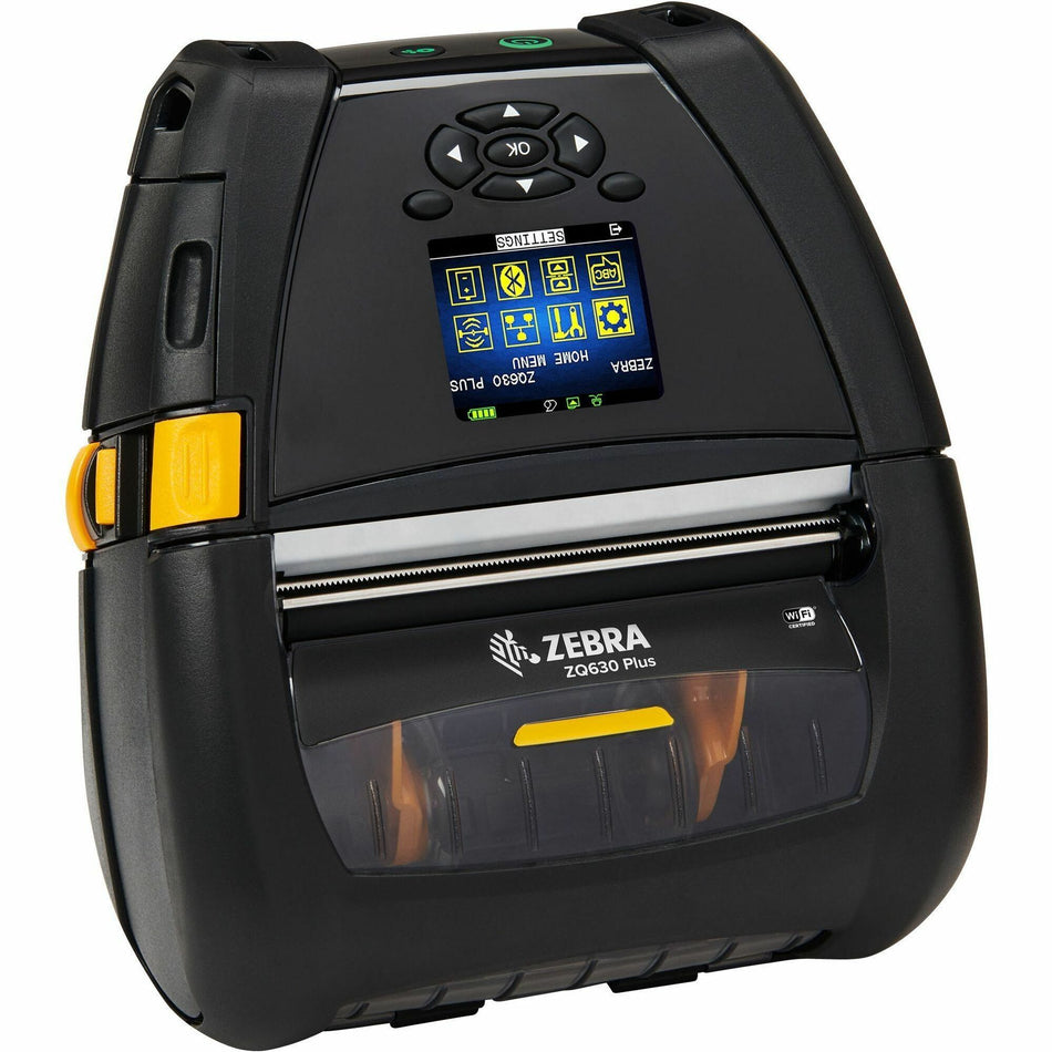 Zebra ZQ630 Plus Desktop, Industrial, Mobile, Retail, Transportation & Logistic, Manufacturing, Warehouse Direct Thermal Printer - Monochrome - Label/Receipt Print - Fast Ethernet - USB - Serial - Bluetooth 4.2 - IEEE 802.11ac Wireless LAN - Near Field Communication (NFC) - ZQ63-AUXA004-00