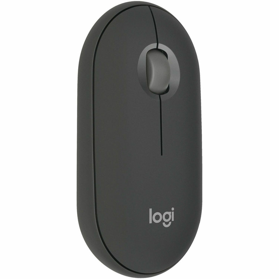 Logitech Pebble Mouse 2 M350s Slim Bluetooth Wireless Mouse, Portable, Customizable Button, Quiet Clicks - Tonal Graphite - 910-007024