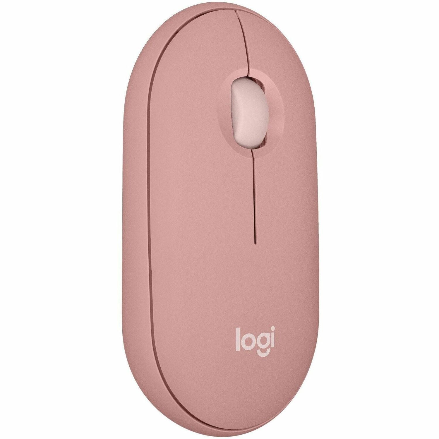 Logitech Pebble Mouse 2 M350s Slim Bluetooth Wireless Mouse, Portable, Customizable Button, Quiet Clicks, Tonal Rose - 910-007023