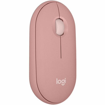 Logitech Pebble Mouse 2 M350s Slim Bluetooth Wireless Mouse, Portable, Customizable Button, Quiet Clicks, Tonal Rose - 910-007023