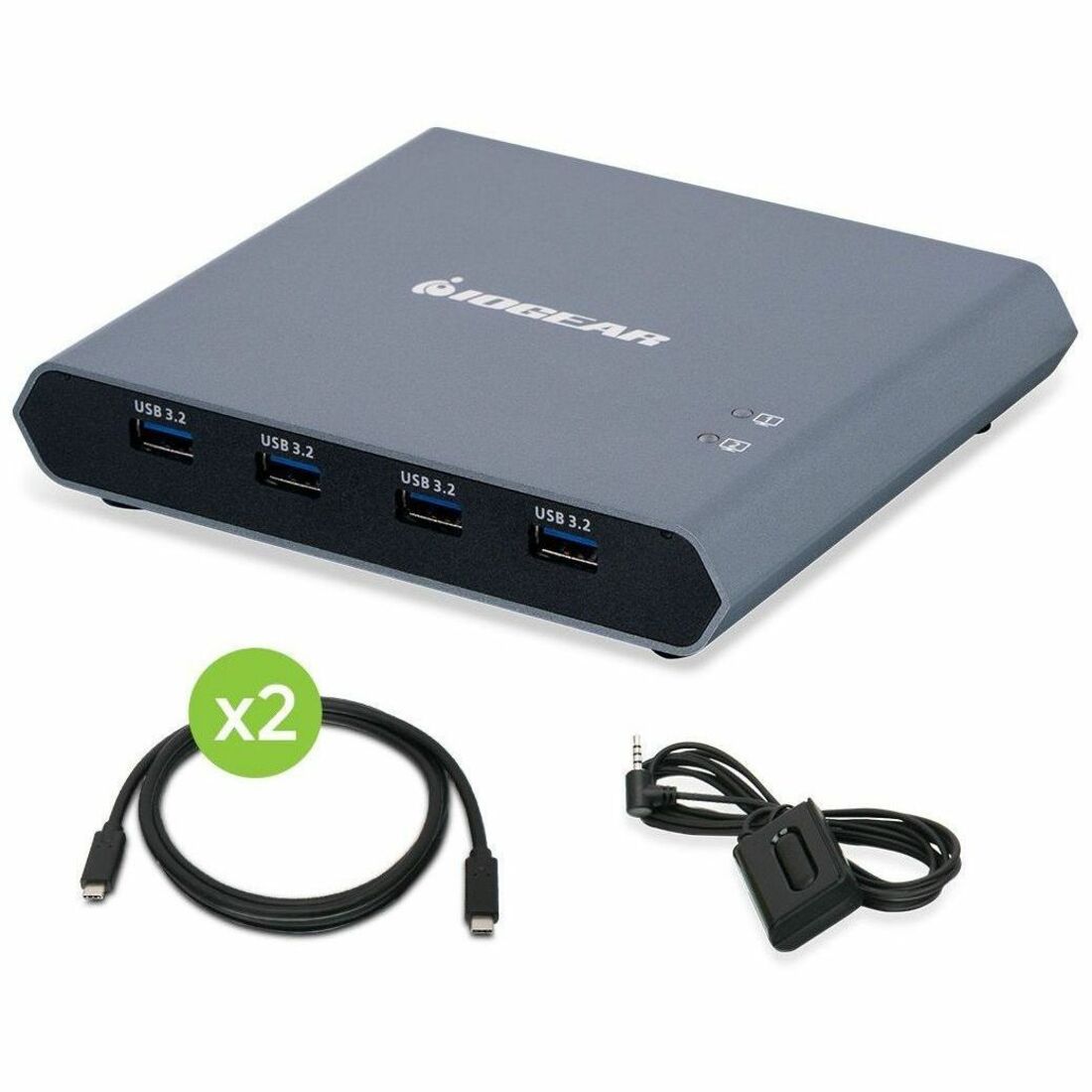 IOGEAR 2-Port 4K USB-C Desktop KVM with DisplayPort output and USB peripheral - GCS1602CC