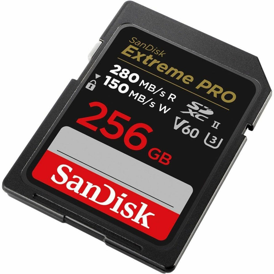 SanDisk Extreme PRO 256 GB Class 10/UHS-II (U3) V60 SDXC - 1 Pack - SDSDXEP-256G-ANCIN