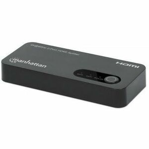 4K@60Hz 2-Port HDMI Splitter Splits One HDMI Input to Two HDMI Outputs (1x2), 18G, Micro-USB input for power, EDID Switch for Downscaling to 1080p, Black, 3 year warranty - 207614