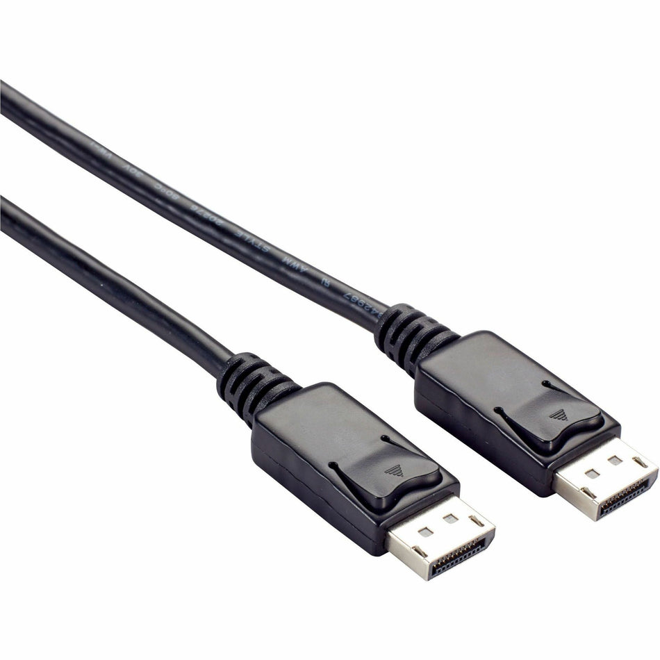 Black Box DisplayPort 1.2 Cable with Latches - Male/Male, 4K 60Hz, 3-ft. (0.9-m) - VCB-DP2-0003-MM-R2