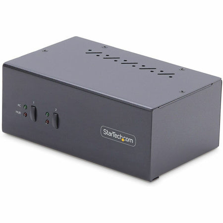 StarTech.com 2-Port Dual-Monitor DisplayPort KVM Switch, 4K 60Hz, 2x USB 5Gbps Ports, Hotkey/Push-Button Switching, TAA Compliant - P2DD46A2-KVM-SWITCH