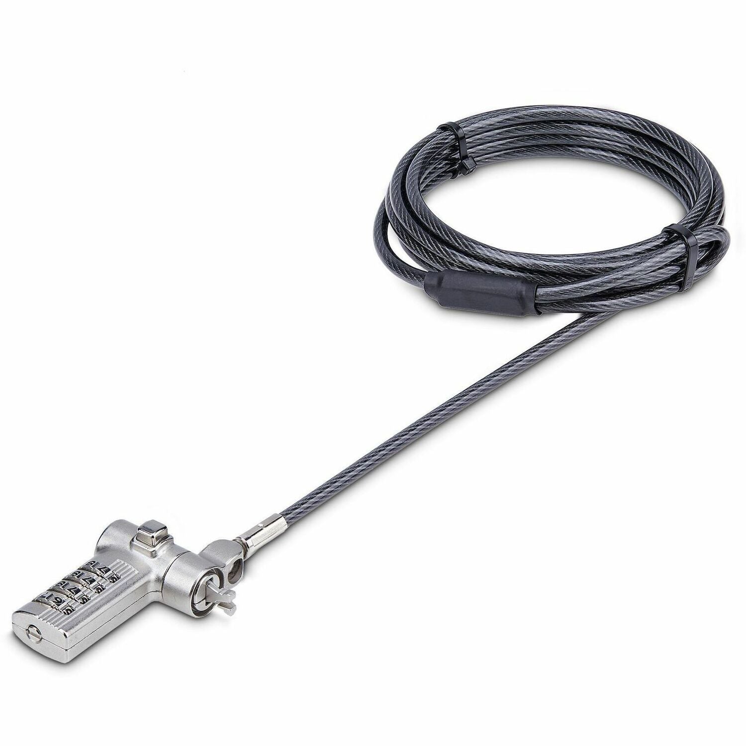 StarTech.com Universal Laptop Lock 6.6ft, Security Cable For Notebook Compatible w/Noble Wedge&reg;/Nano/K-Slot; Keyless Combo. Locking Cable - UNIVC4D-LAPTOP-LOCK