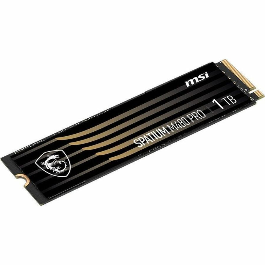 MSI SPATIUM M480 PRO 1 TB Solid State Drive - M.2 2280 Internal - PCI Express NVMe (PCI Express NVMe 4.0 x4) - SM480PN1TB