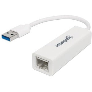 USB-A Gigabit Network Adapter, 10/100/1000 Mbps Network, USB 3.0, Ethernet, RJ45, White, Three Year Warranty, Equivalent to USB31000SW. - 506847