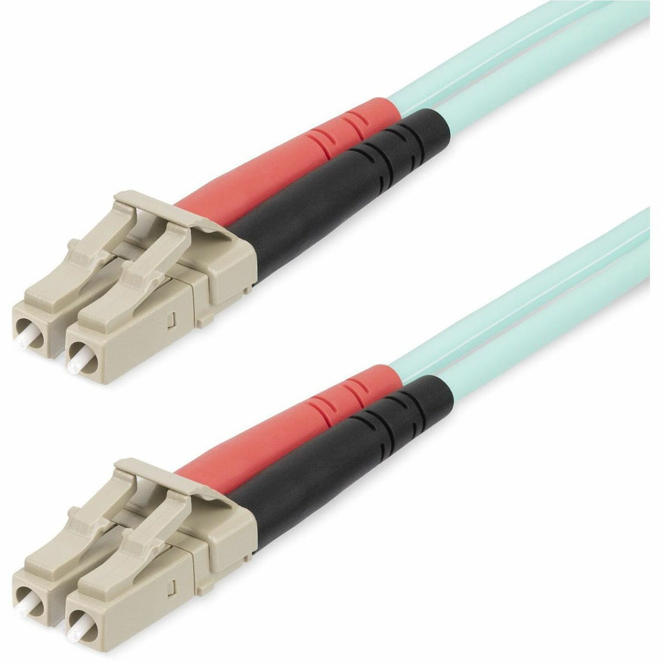 StarTech.com 25m (82ft) LC/UPC to LC/UPC OM4 Multimode Fiber Optic Cable, 50/125&micro;m, 100G, Low Insertion Loss, LSZH Fiber Jumper Cord - 450FBLCLC25