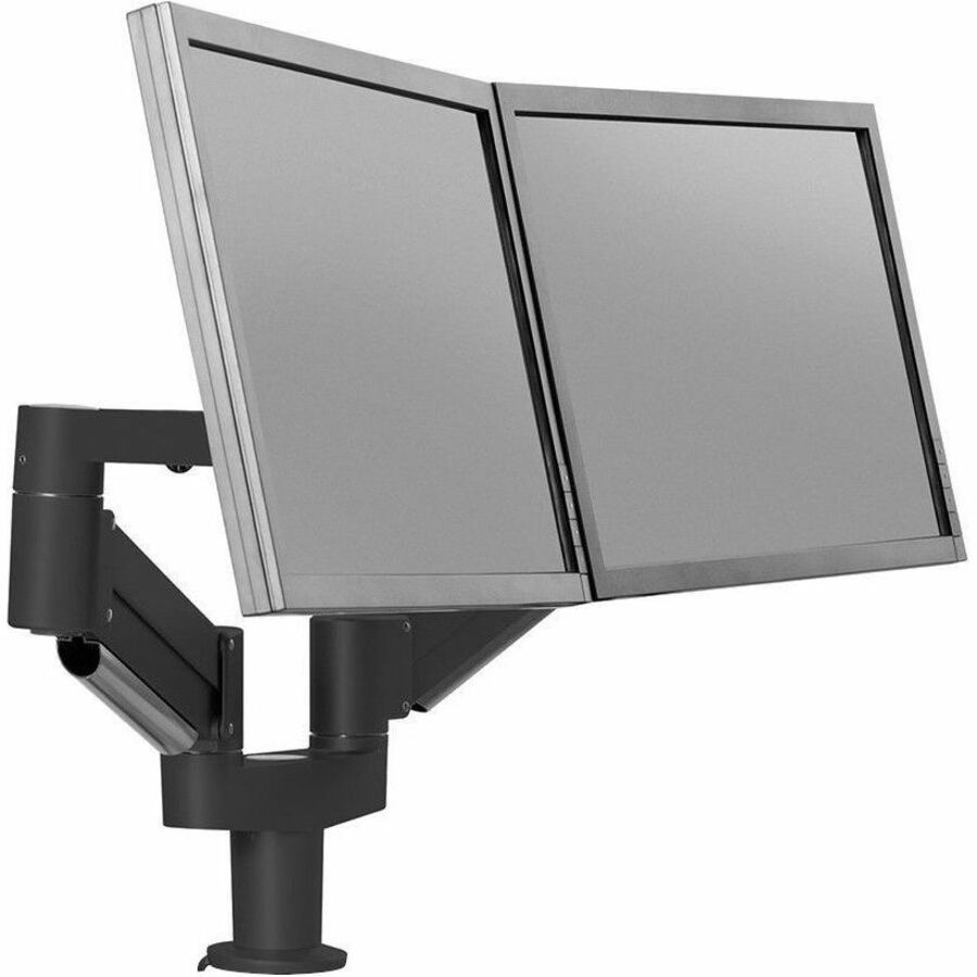 HAT Design Works 7Flex 7FLEX-DUAL-ETUS-104 Mounting Arm for Monitor - Vista Black - Landscape/Portrait - TAA Compliant - 7FLEX-DUAL-ETUS-104