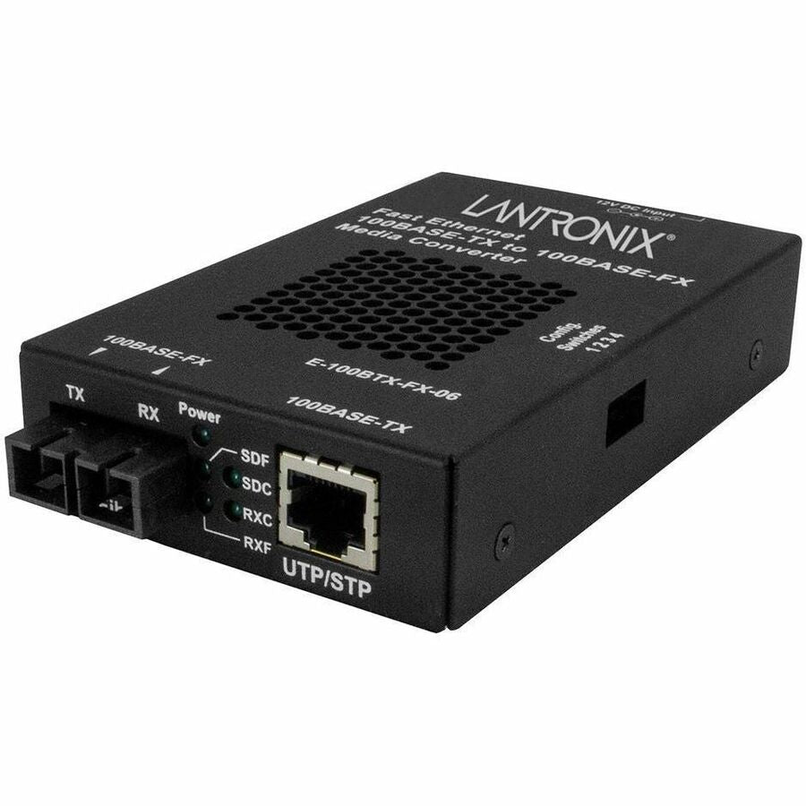 Lantronix E-100BTX-FX-06 Transceiver/Media Converter - E-100BTX-FX-06(SM)-NA