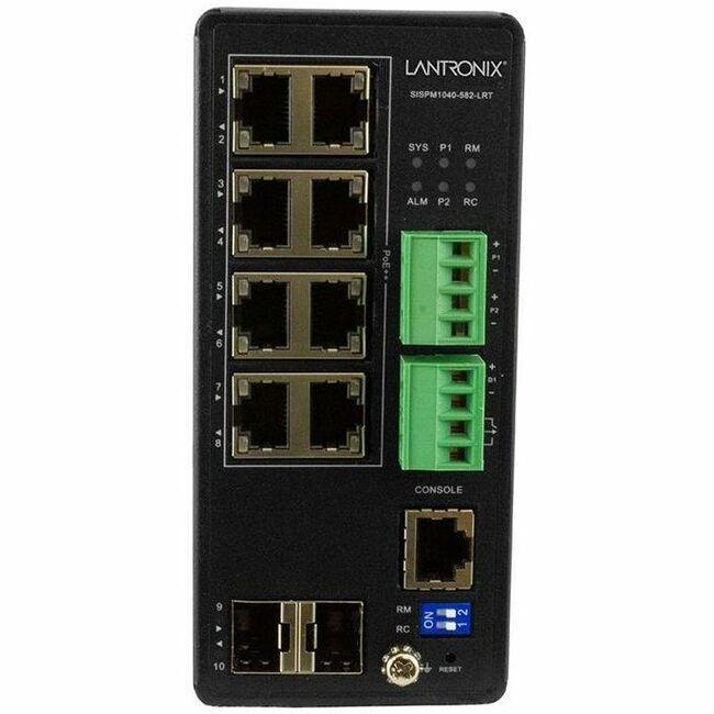 Lantronix Managed Hardened Gigabit Ethernet PoE++ Switch SISPM1040-582 ...