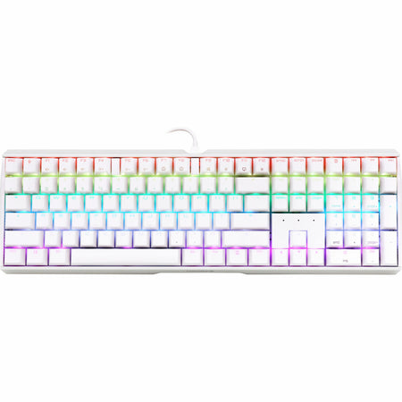 CHERRY MX 3.0S Wired RGB Keyboard, MX RED SWITCH,  For Office And Gaming, White - G80-3874HYAUS-0