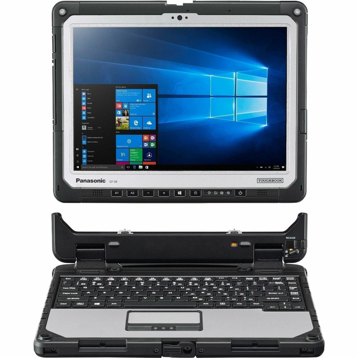 Panasonic TOUGHBOOK CF-33 CF-33UZ019AM 12" Touchscreen Rugged Detachable 2 in 1 Notebook - QHD - Intel Core i5 12th Gen i5-1245U - 16 GB - 512 GB SSD - CF-33UZ019AM