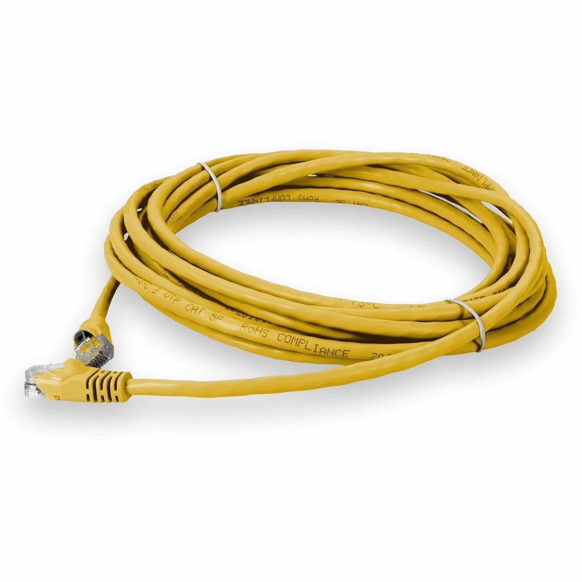 AddOn 20ft Yellow CAT 5E PVC Ethernet Cable Snagless Bubble Boot RJ-45 M/M - ADD-20FCAT5E-YW