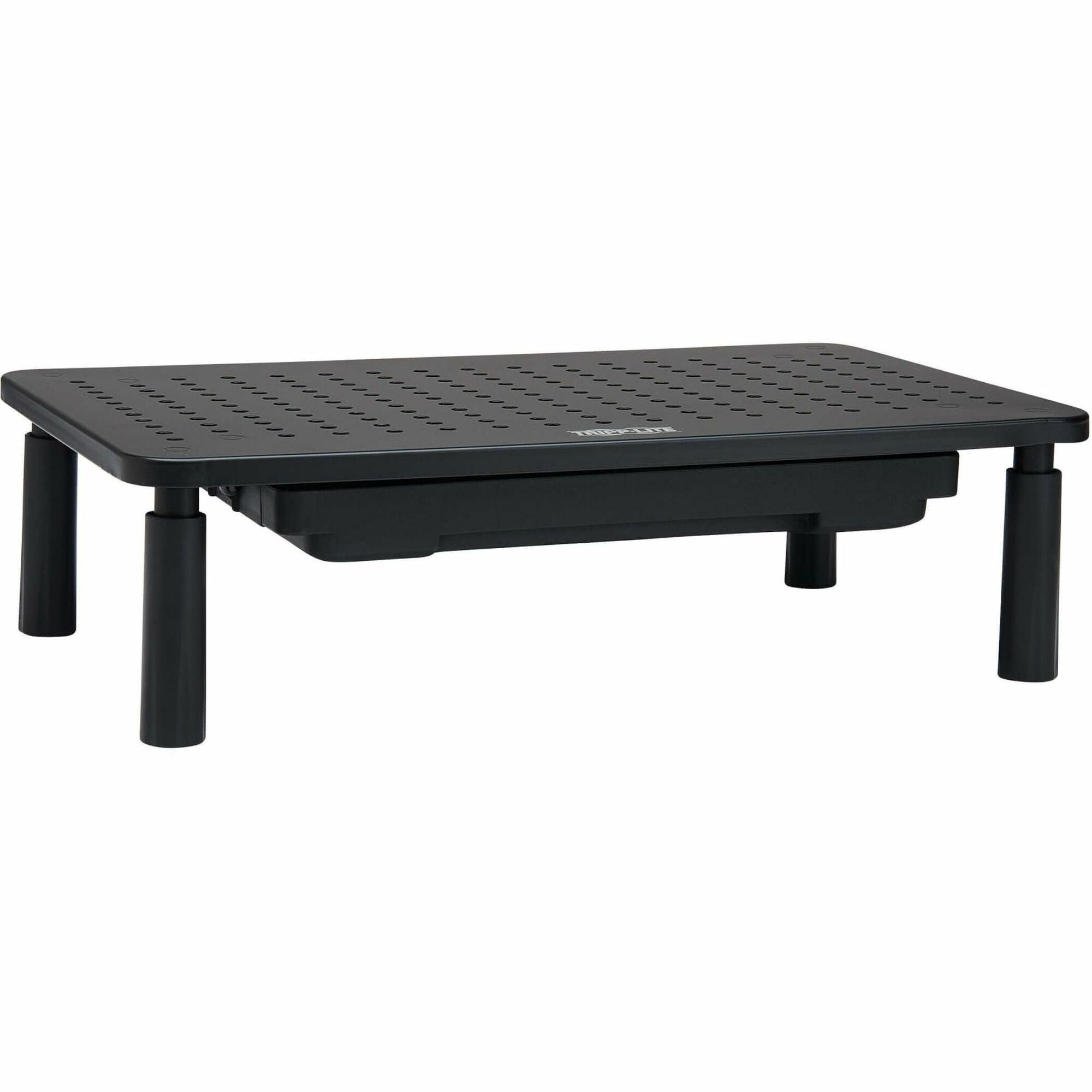 Eaton Tripp Lite Series Monitor Riser for Desk, 15 x 9 in. - Height Adjustable, Storage Drawer, Metal, Black - MR159D