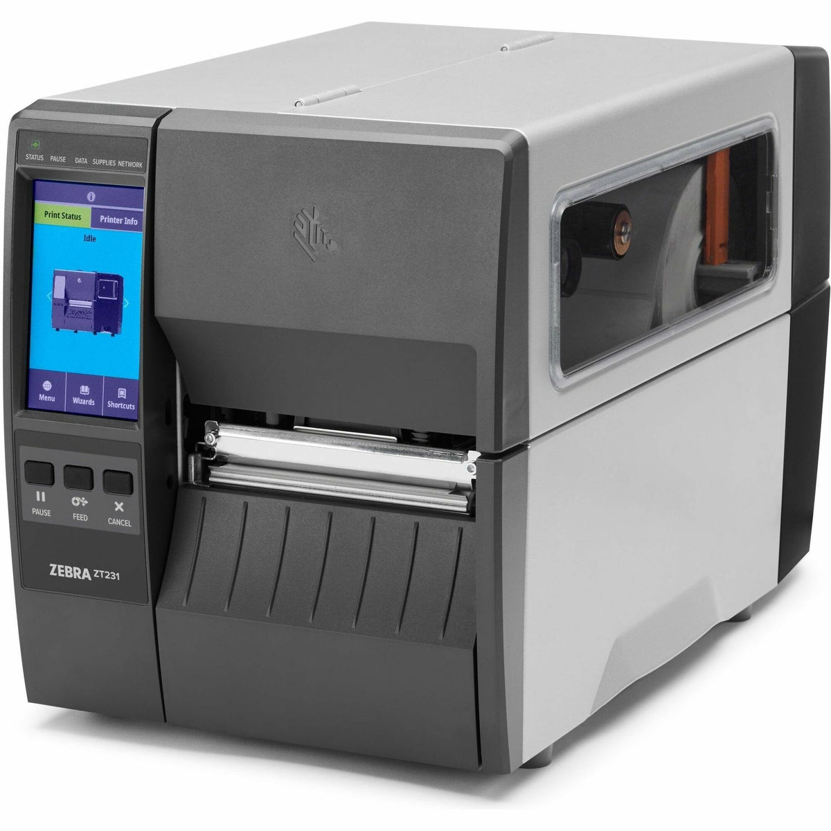 Zebra ZT231 Manufacturing, Transportation & Logistic, Healthcare, Retail, Industrial Thermal Transfer Printer - Monochrome - Label Print - Fast Ethernet - USB - USB Host - Serial - Bluetooth - Near Field Communication (NFC) - RFID - US - With Cutter - ZT23142-T0100AFZ