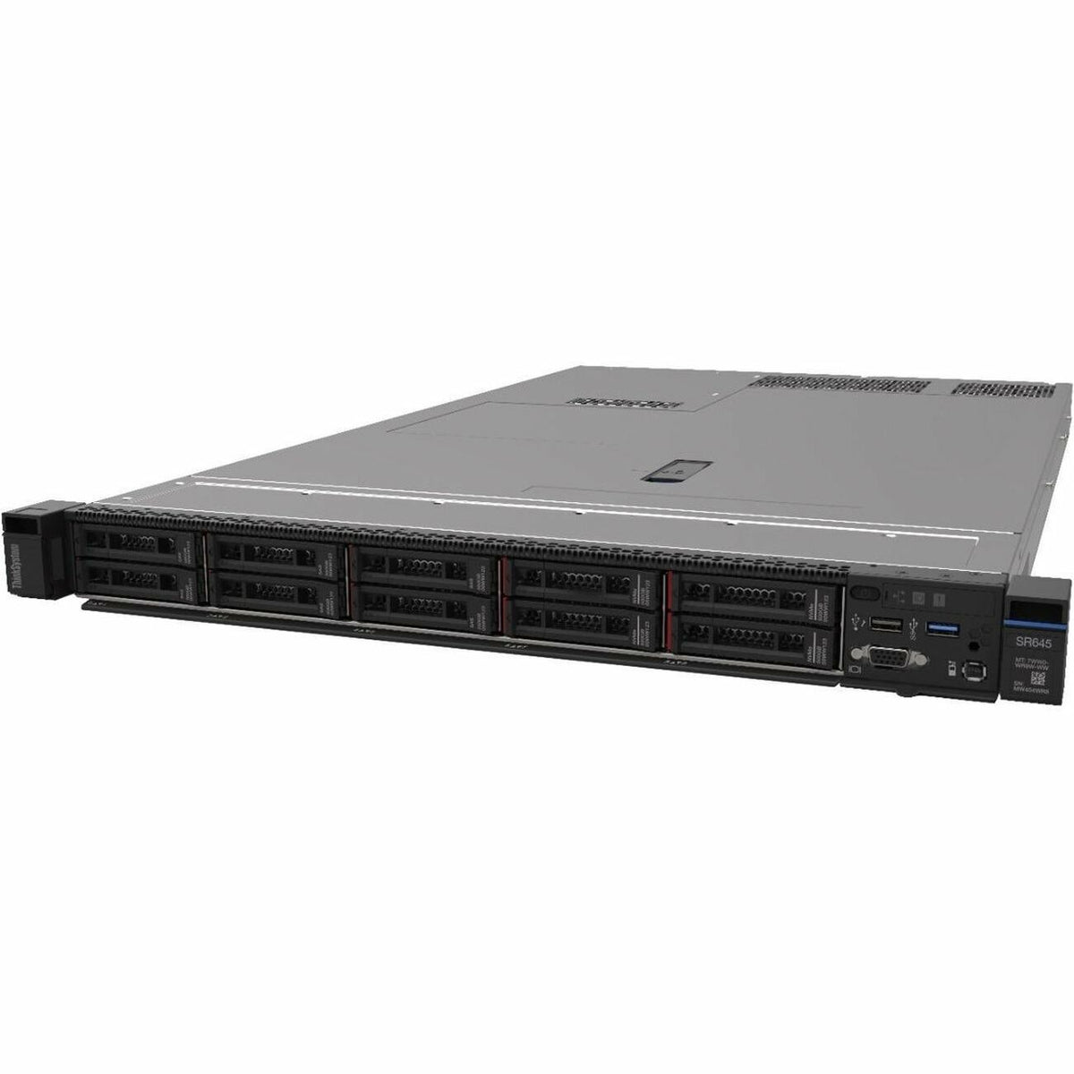 Lenovo ThinkSystem SR645 7D2X1007NA 1U Rack Server - 1 x AMD EPYC 7643 2.30 GHz - 32 GB RAM - 1.92 TB SSD - (1 x 1.92TB) SSD Configuration - 12Gb/s SAS Controller - 7D2X1007NA