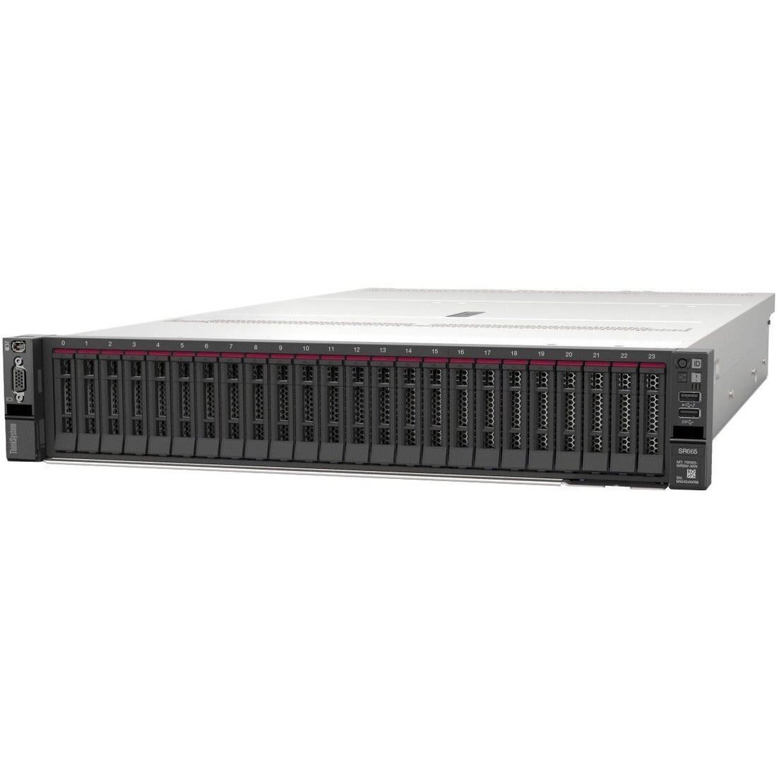 Lenovo ThinkSystem SR665 7D2V100ANA 2U Rack Server - 1 x AMD EPYC 73F3 3.50 GHz - 32 GB RAM - 1.92 TB SSD - (1 x 1.92TB) SSD Configuration - Serial ATA, 12Gb/s SAS Controller - 7D2V100ANA