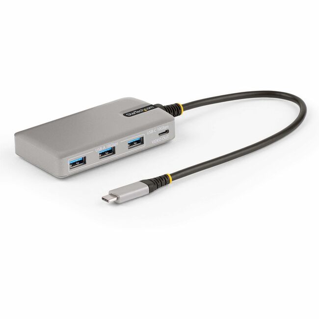 StarTech.com 4-Port USB-C Hub with USB-C DP Alt Mode Video Output, 3x USB-A, 1x USB-C, 100W Power Delivery Pass-Through, USB 3.2 10Gbps - HB31C3A1CDPPD3