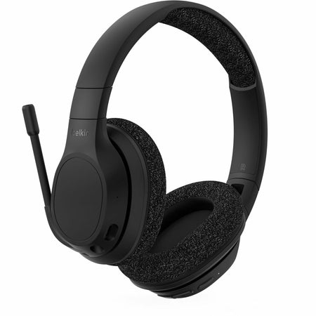 Belkin SoundForm Adapt Wireless Over-Ear Headset, Headphones for Work, Play, Gaming, & Travel with Built-in Boom Microphone - Compatible with iPhone, iPad, Galaxy, and More - Black - AUD005BTBLK
