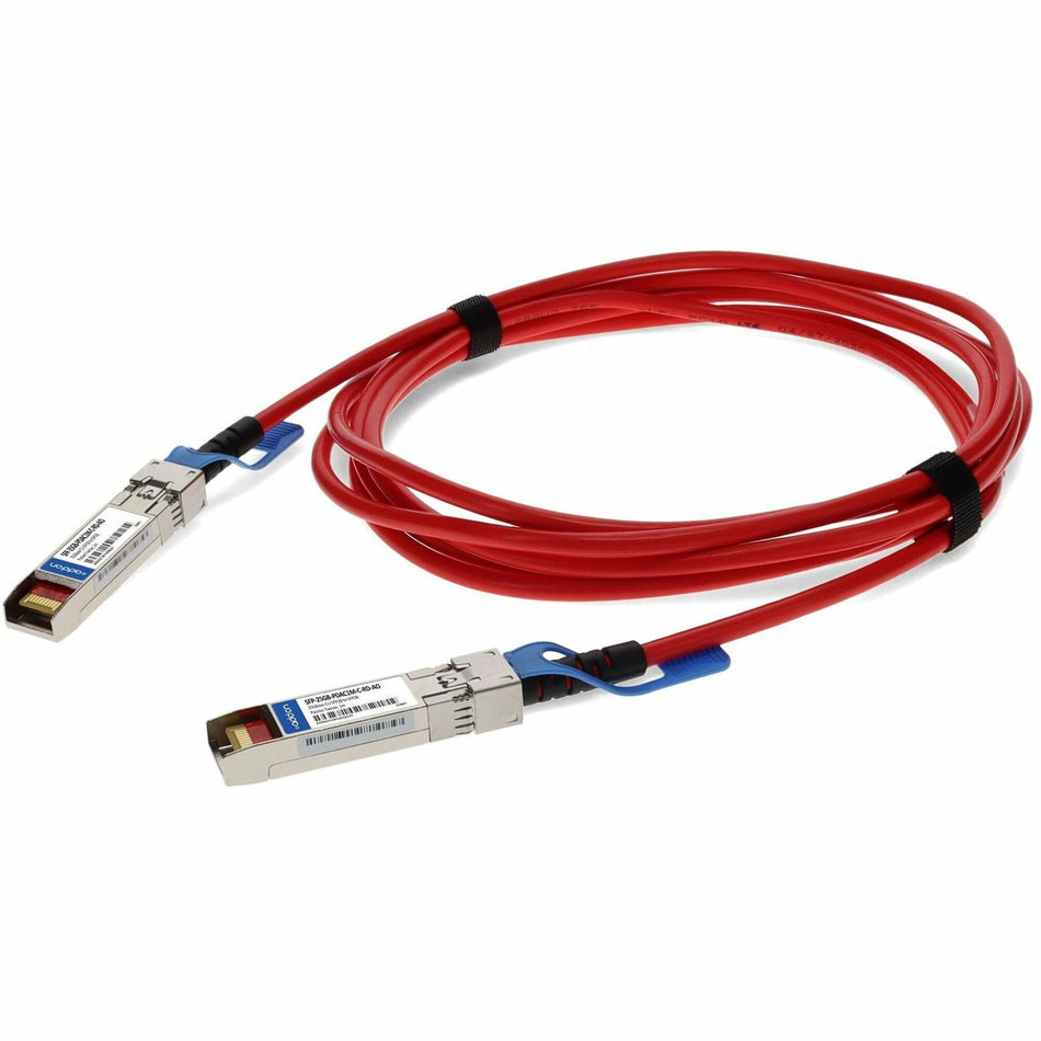 AddOn Cisco&reg; Compatible TAA Compliant 25GBase-CU SFP28 Direct Attach Cable (Passive Twinax, 1m, Red) - SFP-25GB-PDAC1M-C-RD-AO