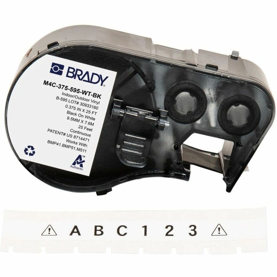 Brady Multipurpose Label - M4C-375-595-WT-BK