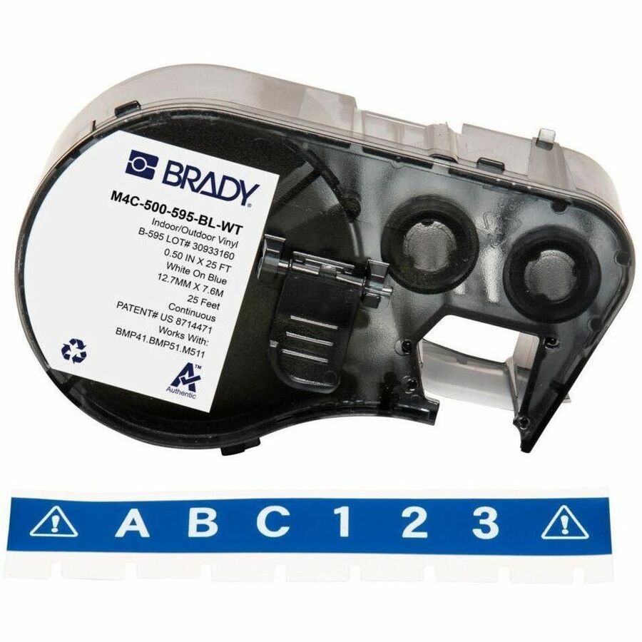 Brady Label Tape - M4C-500-595-BL-WT
