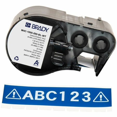 Brady Multipurpose Label - M4C-1000-595-BL-WT