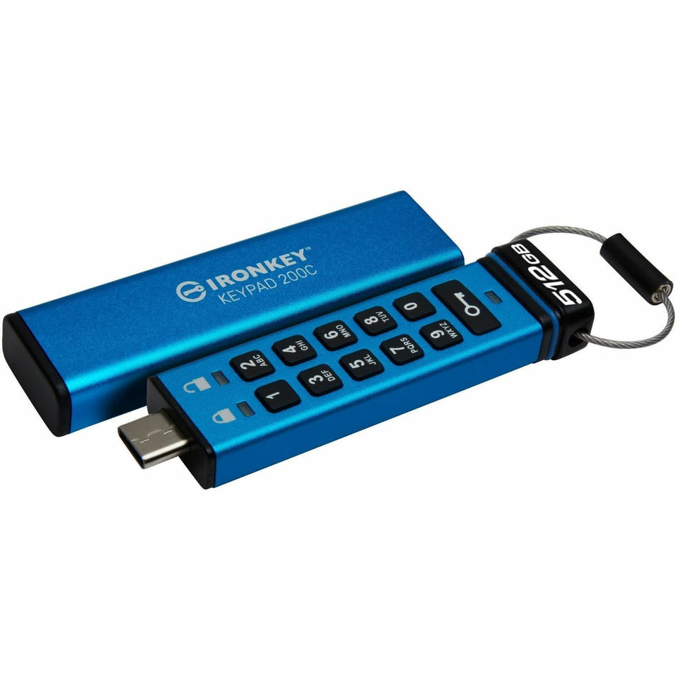 IronKey Keypad 200 512GB USB 3.2 (Gen 1) Type C Flash Drive - IKKP200C/512GB