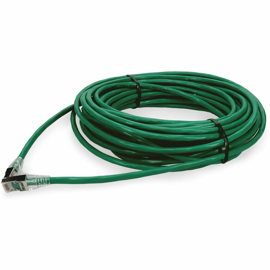 AddOn 12ft Green CAT 6 Shielded PVC Ethernet Cable Snagless Easy Clear Boot RJ-45 M/M - ADD-12FCAT6S-GN