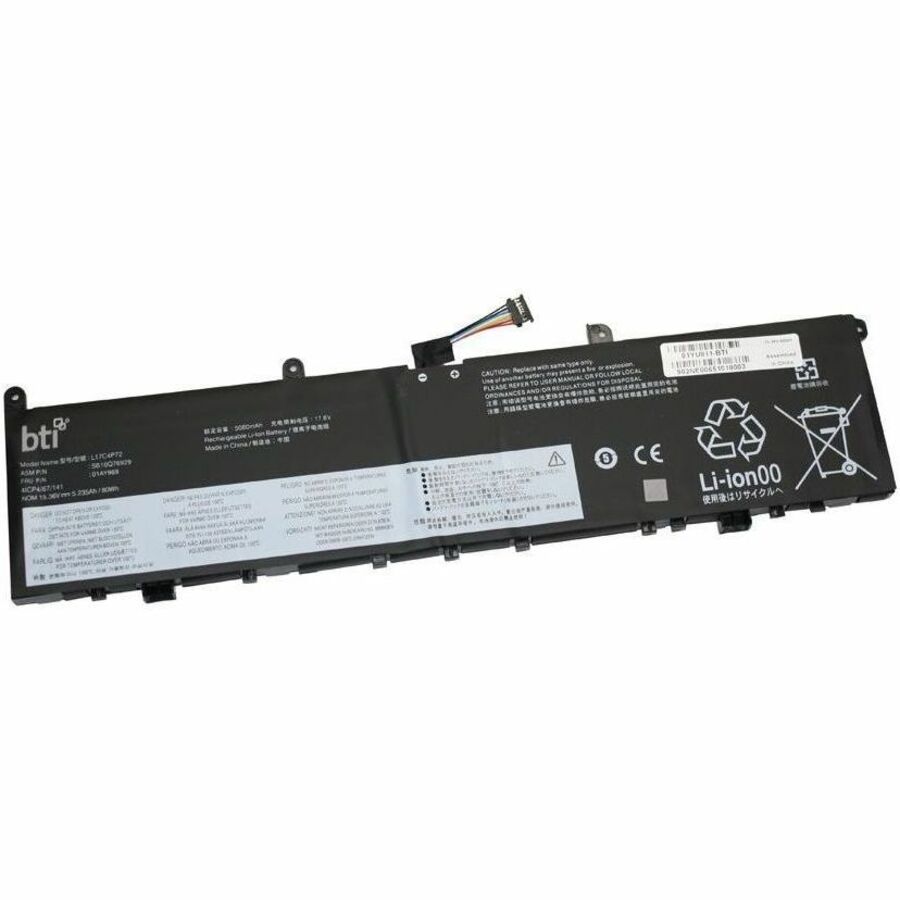 BTI 01YU911-BTI 4-CELL 15.36V LI-ION BATTERY 01AY969, 5B10W13953, SB10S57317, 01YU911, L17C4P72 - 01YU911-BTI
