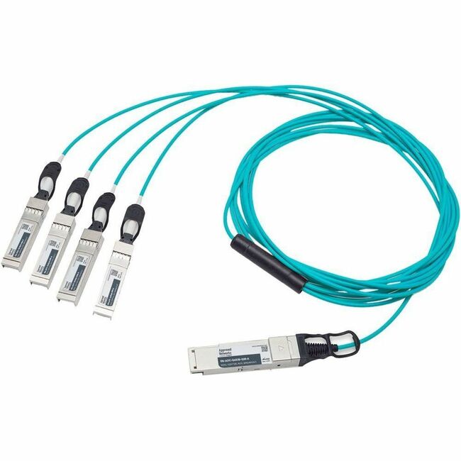 Approved Networks 100G QSFP28 AOC Cable (QSFP28 to 4 x SFP28) Breakout - EN-AOC-Q4S28-15M-A