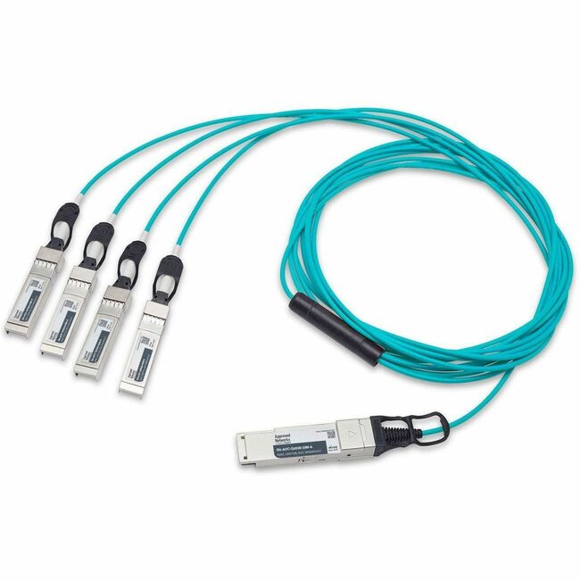 Approved Networks 100G QSFP28 AOC Cable (QSFP28 to 4 x SFP28) Breakout - EN-AOC-Q4S28-25M-A