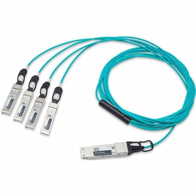 Approved Networks 100G QSFP28 AOC Cable (QSFP28 to 4 x SFP28) Breakout - Q4S28F-V30.0M13-A