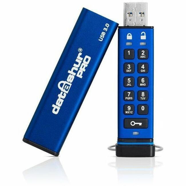 iStorage datAshur PRO 256 GB | Secure Flash Drive | FIPS 140-2 Level 3 Certified| NLNCSA DEP-V Certified | NATO Restricted Certified | PIN protected | Dust/Water Resistant - IS-FL-DA3-256-256